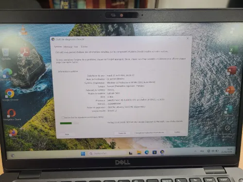 Dell Latitude 5400 14 Pouces Full HD CPU i5 8365U 16 GB Ram DDR4 512 GB SSD Nvme