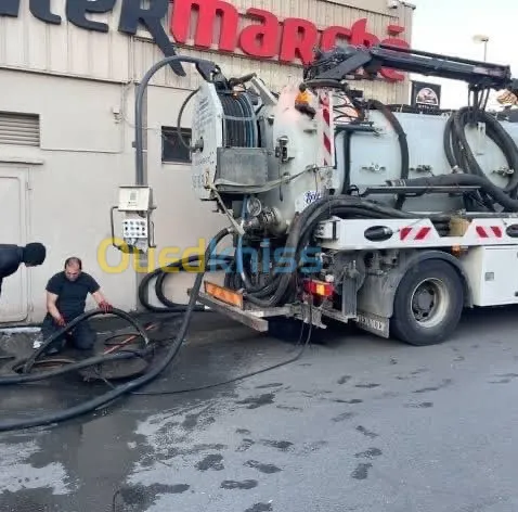 تنضيف جميع قنوات الصرف الصحي