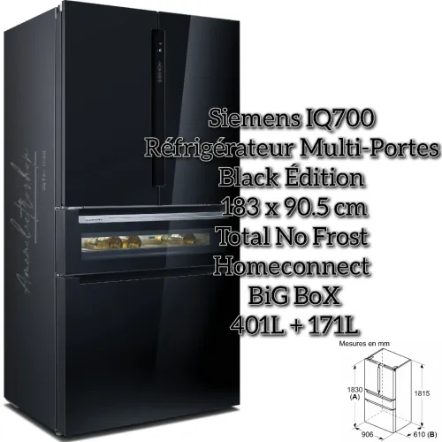 Siemens_IQ700 Réfrigérateur américain noir