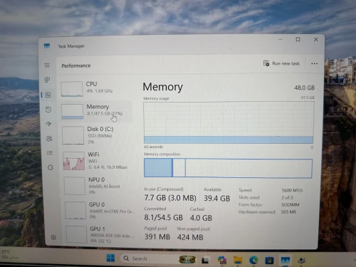 Thinkpad P14s Ultra 7 155H 48/512ssd RTX 500ADA 4GB