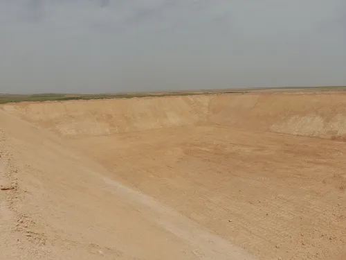Bassin d'irrigation et d'aquaculture en geomembrane