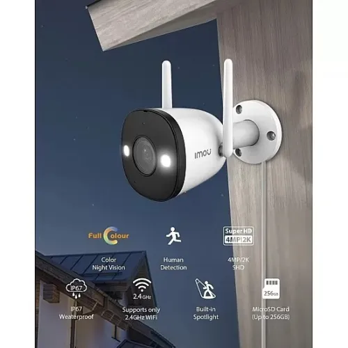 IMOU Bullet 4MP 2K WIFI IP Etanche Full COLOR