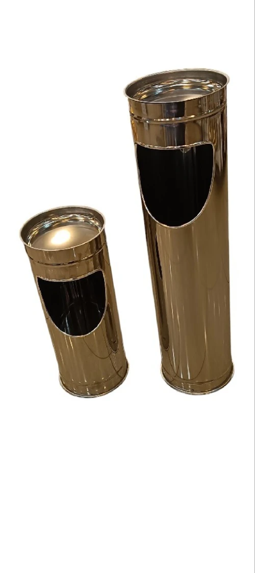 Cendrier poubelle inox 80 cm