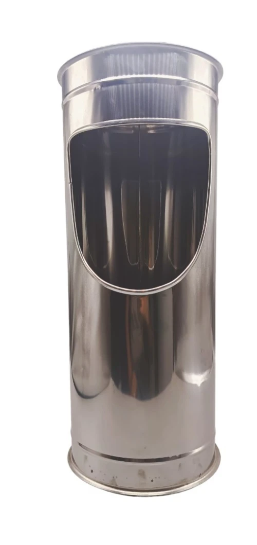 Cendrier poubelle inox 50cm/20cm