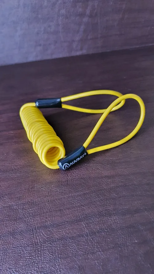 Câble mémoire de Rappel d'Antivol, AUVRAY Corde à Ressort pour antivol Moto Vélo Scooter, disque