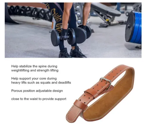 Ceinture de musculation, haltérophilie et même de chantier. Ceinture lambaire en cuir. Taille S