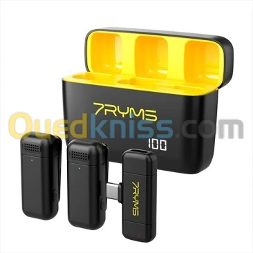 Microphone cravate sans fil wireless smartPhone TYPE C 7Ryms S1 dual 