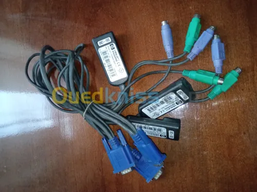 Câbles KVM PS2 avec réseau 