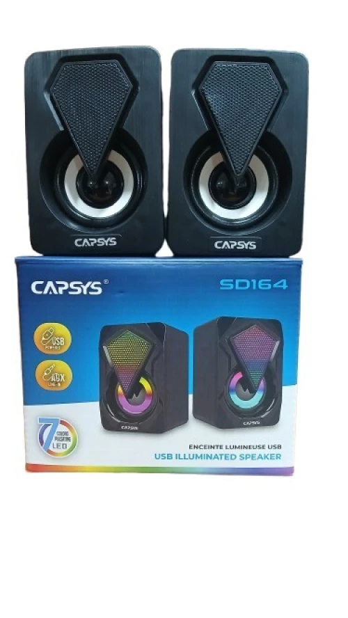 HAUT PARLEUR CAPSYS SD164 / SD178 USB (ALIMENTATION) + LED RGB