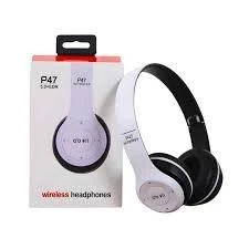 CASQUE P47 SANS FIL BLUETOOTH 5.0 LECTEUR CARTE SD & RADIO FM INTÉGRÉ
