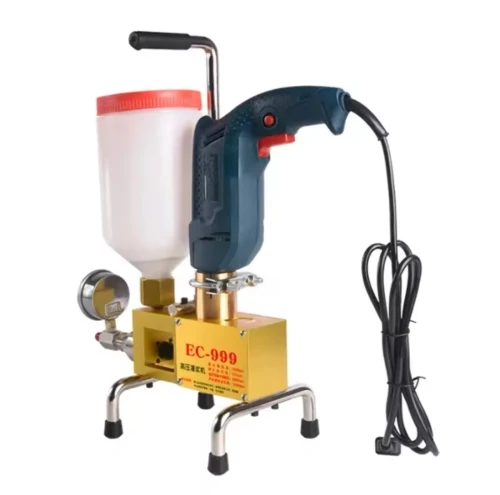 Pompe D'Injection Époxy Polyuréthane Mousse Coulis Machine Tuyau en Acier Béton Réparation Fissure