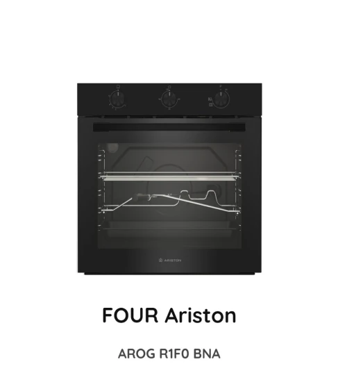   Four Ariston originale Encastrable Gaz électrique Noir AROG R1F0 BNA