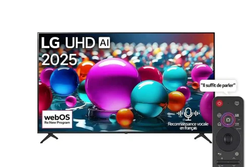 Télévision LG 50"  Smart TV LG UHD AI UA85 4K UHD  New 2025 50UA85006LA