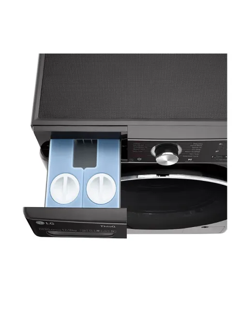 LG Machine a laver a chargement frontal l Lavante sechante l 12/8 KG l AIDD l TurboWash 360 l ThinQ