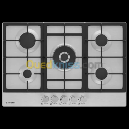 Table de cuisson Ariston 5 feux inox original  ARH 7G5RB22 W2XNA
