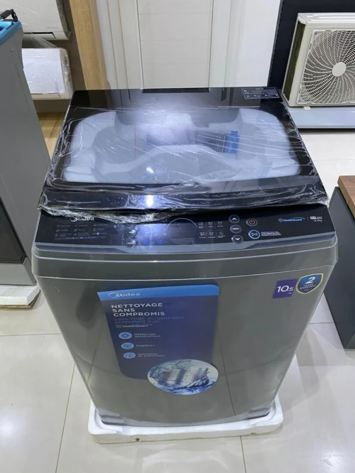 MACHINE A LAVER MIDEA 10.5KG TOP LOAD AUTOMATIQUE- HYGIENE + HEALTHGUARD  MA200W105/G
