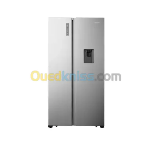 Réfrigérateur HISENSE Side by side  508 L  Distributeur d eau  Nofrost  Inox RC- 67WS