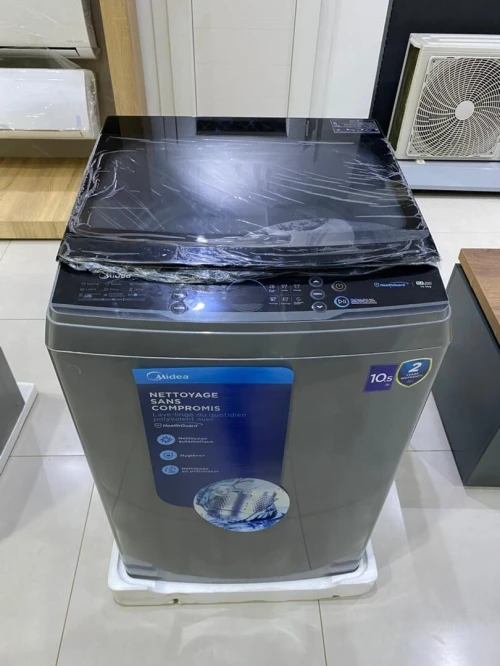 MACHINE A LAVER MIDEA 10.5KG TOP LOAD AUTOMATIQUE- HYGIENE + HEALTHGUARD  MA200W105/G