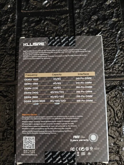 Kllisre RAM DDR4 16x2gb 3200mhz(OC)