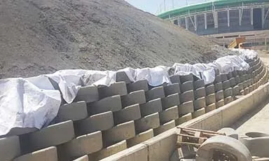 GÉOTEXTILE DE RENFORCEMENT150 KN .