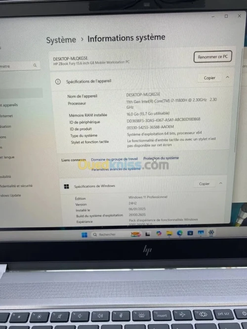 HP ZBOOK FURY G8 15.6 I7-11TH 16RAM 512 SSD NVIDIA T1200
