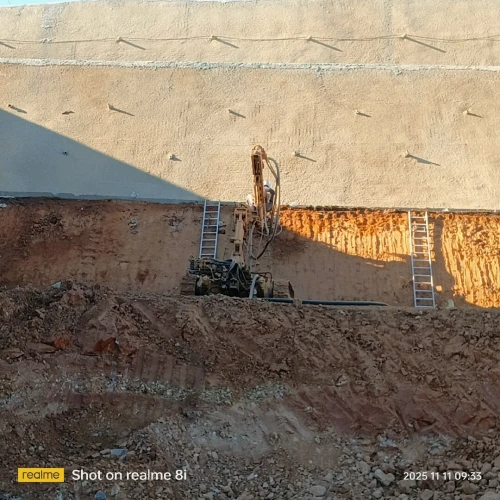 Béton projeté et blandage des sols