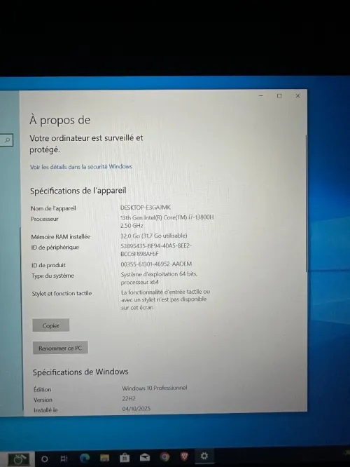 Lenovo p16v i7 13th génération 