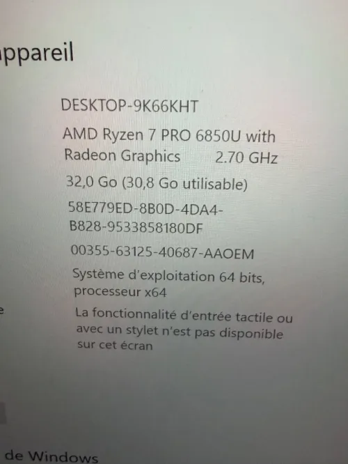 Lenovo thinkpad AMD RYZEN 7 pro