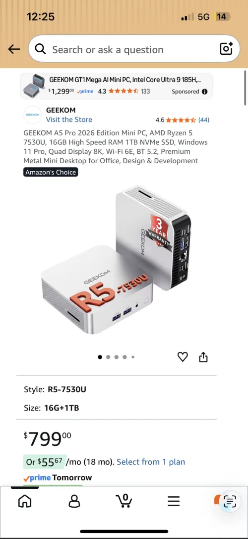 Mini Pc geekom Ryzen