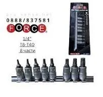 KIT de douilles FORCE FC-20812 1/4 |Torx  8 pièces