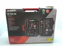 Coffret de 71 pièces d'outils pneumatiques de bricolage PARKSIDE avec clé à choc,marteau burineur, meuleuse pour compresseur d'air