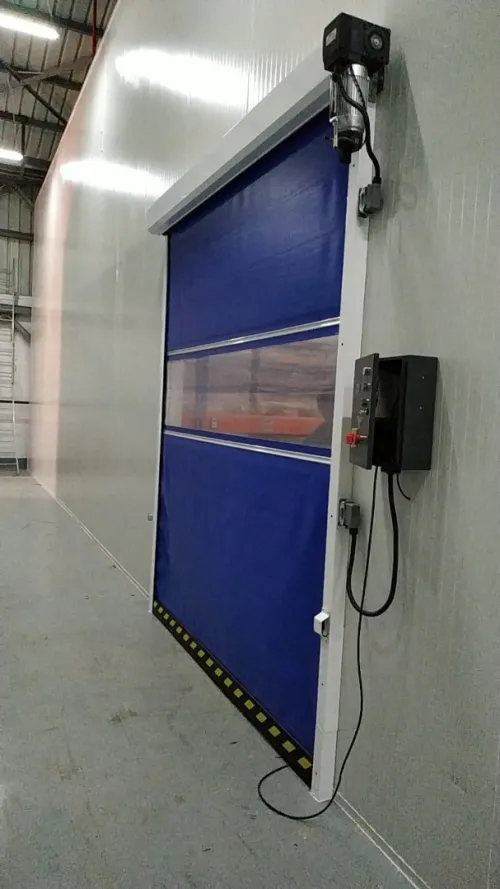 Installation des portes souples rapides enroulables