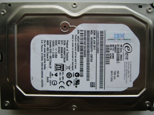 Disque dur Seagate Interne SATA 250Go 7200TRM 3,5" 3.0Gb/s (WD2502ABYS-23B7A0)