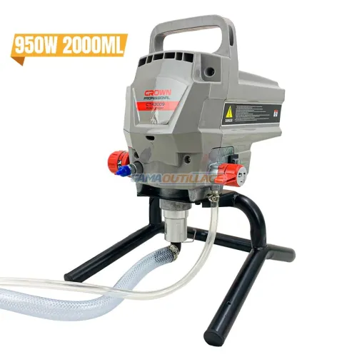 AIRLESSE PULVERISATEUR DE PEINTUR 950W 2000ML/MIN CROWN