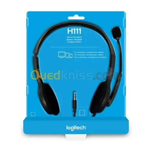 Casque Logitech H111   Corded Stereo Black  