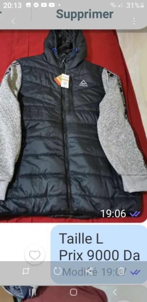 Doudoune reebok