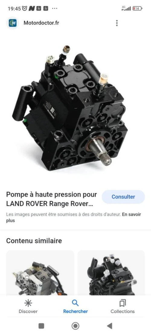 Pompe HP LAND ROVER RANGE ROVER