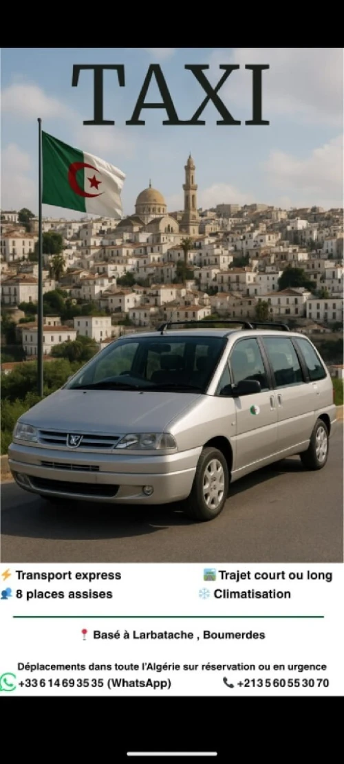 Taxi 8 Places Transport Express & Confort en Algérie