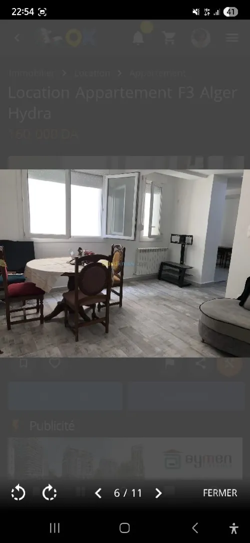 Location Appartement F2 Alger Hydra