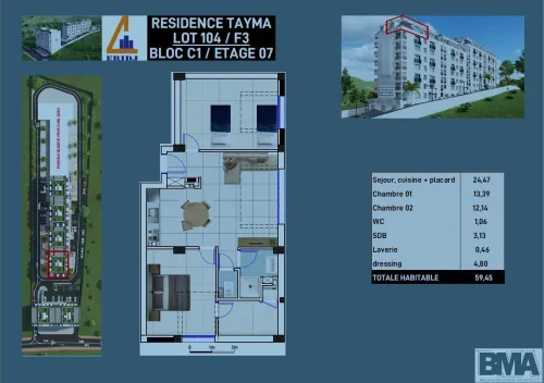 Vente Appartement F3 Béjaïa Bejaia