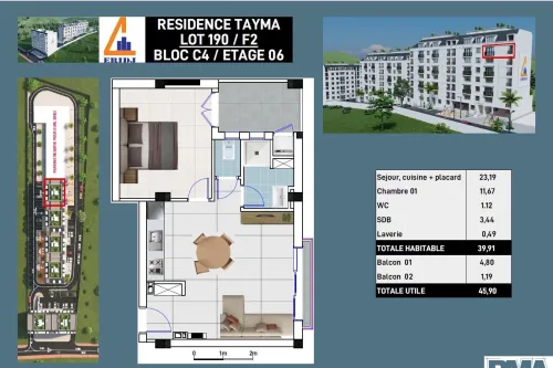 Vente Appartement F2 Béjaïa Oued ghir
