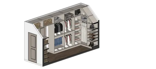 Conception 3D de dressing, cuisine et meubles sur mesure