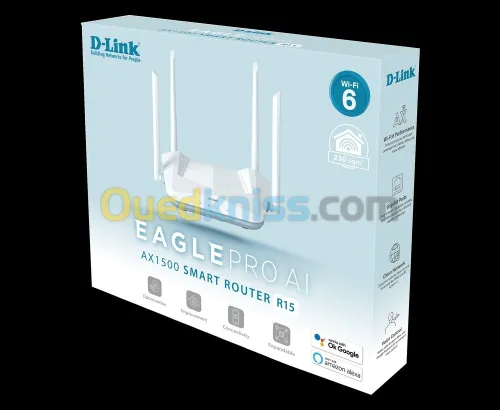 ROUTEUR D-LINK AX1500 WIFI 6 SMART R15 EAGLE PRO AI