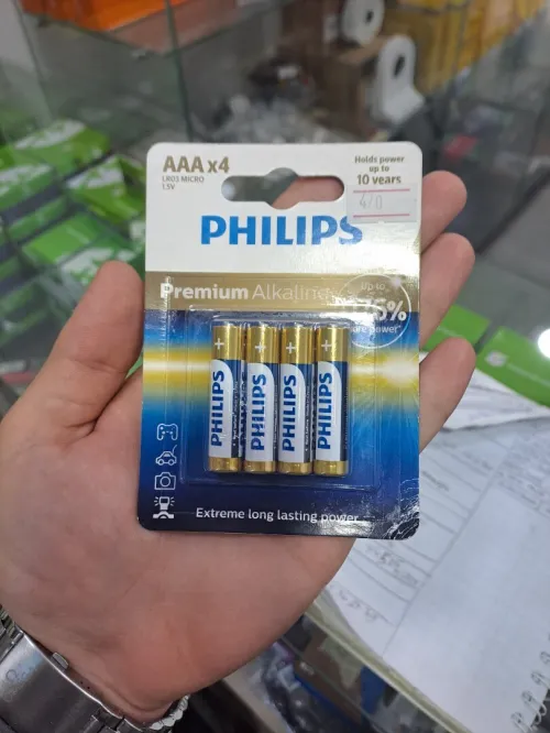PILE PHILIPS PREMIUM ALKALINE AAAX4 LR03 MICRO 1.5V