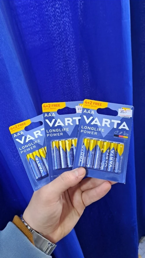 PILE VARTA LONGLIFE POWER AAAX6 LR03 1.5V ALKALINE