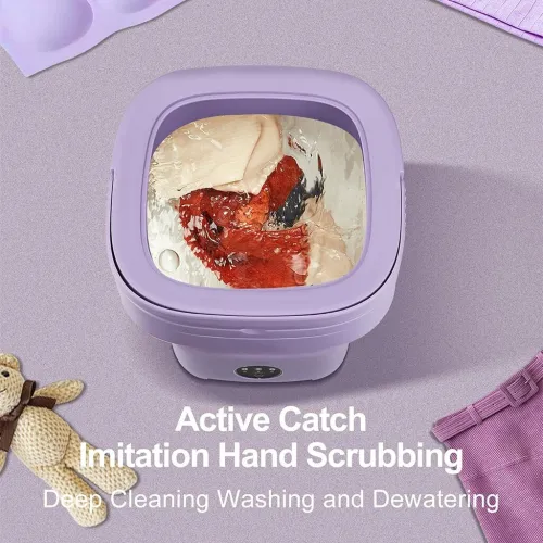 Mini Machine à Laver Pliable et Portable 3 Modes avec Fonction Déshydratation غسالة ملابس محمولة
