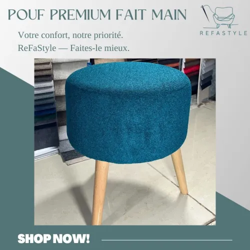 Pouf RefaStyle : 3 Pieds, 4 Pieds & 2 Places | Qualité Premium