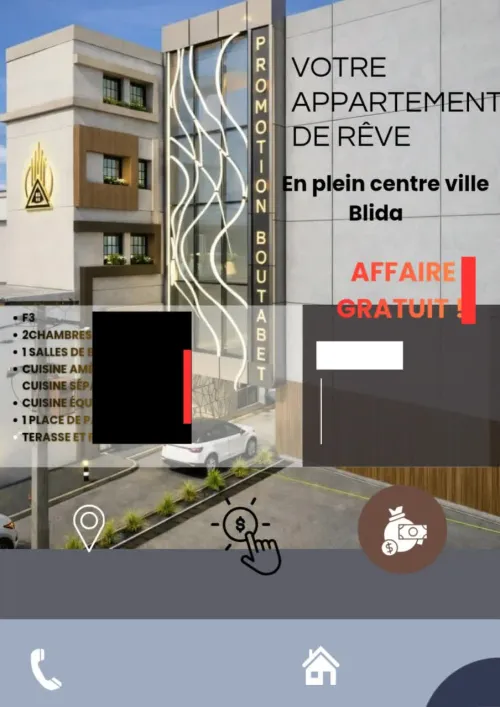 Vente Appartement F3 Blida Blida