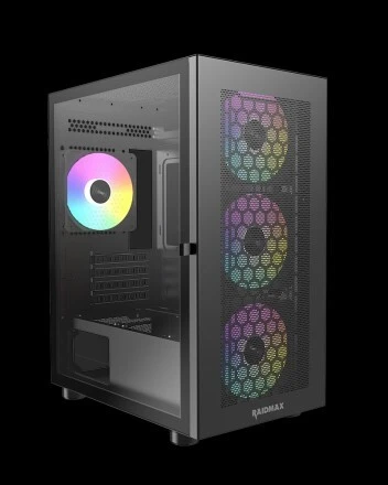 BOITIER PC GAMING RAIDMAX VECTOR V213M, avec 4 ventilateurs ARGB