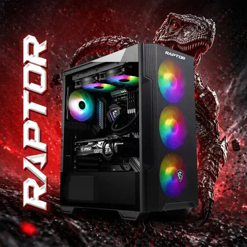 PROMO CONFIG PC GAMER RAPTOR INTEL I5 12400F / WATER COOLING / 16GB (2x8GB) DDR4 3200MHZ / B760 / 240GB SSD / RTX 5060 8GB / 500W / 4X RGB FANS